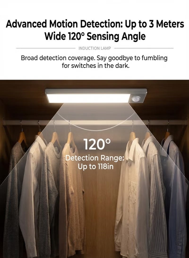 Fullight LED Motion Sensor Magnetic Cabinet Light with Remote Control, Rechargeable 3-Color Dimmable Stick-On Light for Closets, Cabinets, Bedside and Study Areas - Image 5